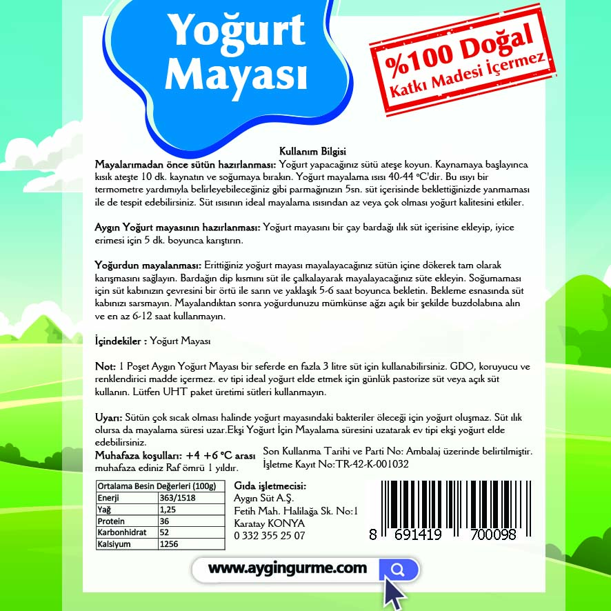 Yoğurt Mayası 6lı